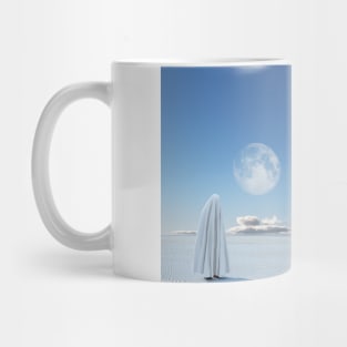 UFO in surreal desert Mug